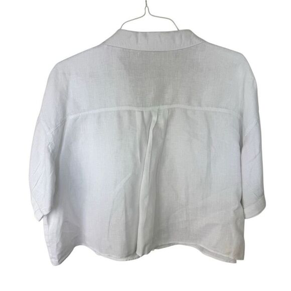 Womens Zara Linen Button Down Top - Picture 2 of 3